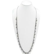 SILVER LONG CHAIN NECKLACE #SQGN20010913S(LE15)