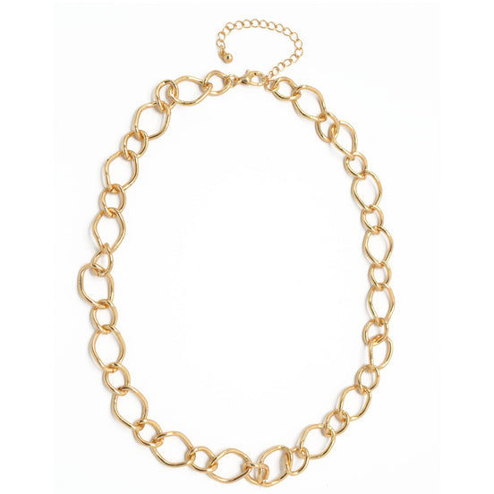Gold Link Chain Long Necklace#SQGN20010914G