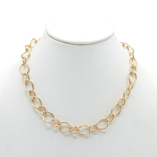 Gold Link Chain Long Necklace#SQGN20010914G