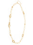 GOLD TEARDROP LINK LONG NECKLACE#SQGN20011002G