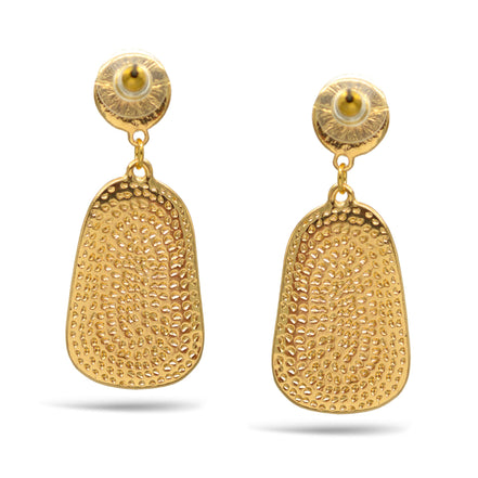 GOLD CHAMPAGNE GEOMETRIC FACETED DANGLE DROP EARRINGS #SQGN9122607CH