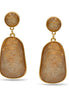 GOLD CHAMPAGNE GEOMETRIC FACETED DANGLE DROP EARRINGS #SQGN9122607CH