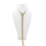 Sparkling Women’s 42-Inch Gold-Tone Rhinestone Y-Lariat Drop Necklace | Statement Party & Formal Jewelry# SQXX9122603G (JF2)
