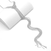 SILVER RHINESTONE MULTI LAYERED 48