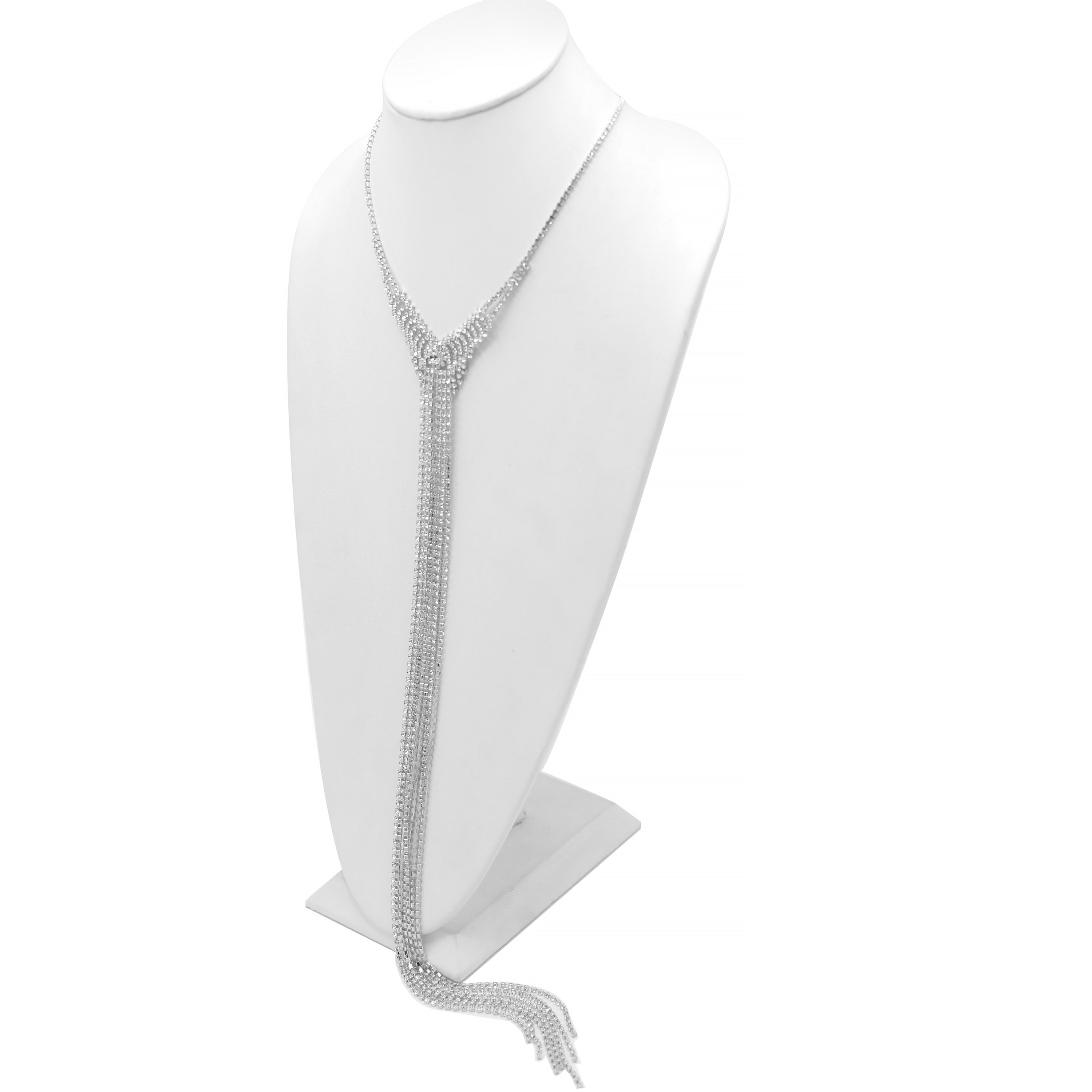 SILVER RHINESTONE MULTI LAYERED 48