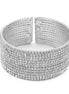 SILVER 12 ROW CRYSTAL COIL MEMORY WIRE BRACELET#SWY-18158S-12R (KND3-E4)
