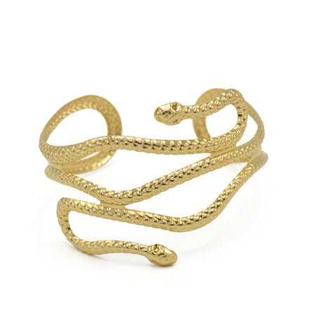 GOLD HALLOWEEN SNAKE UPPER ARM BAND CUFF BRACELET #HNB90460GD