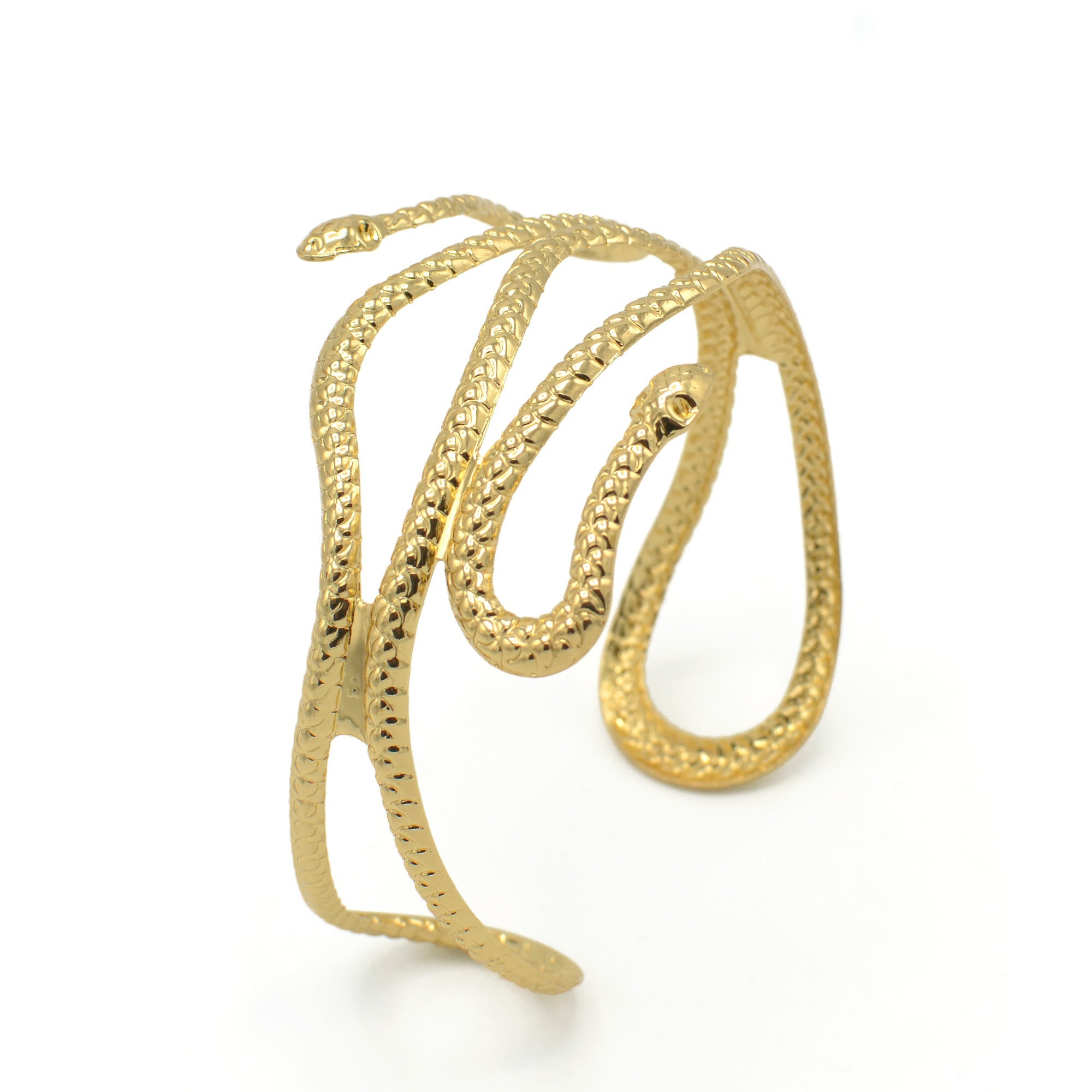 GOLD HALLOWEEN SNAKE UPPER ARM BAND CUFF BRACELET #HNB90460GD