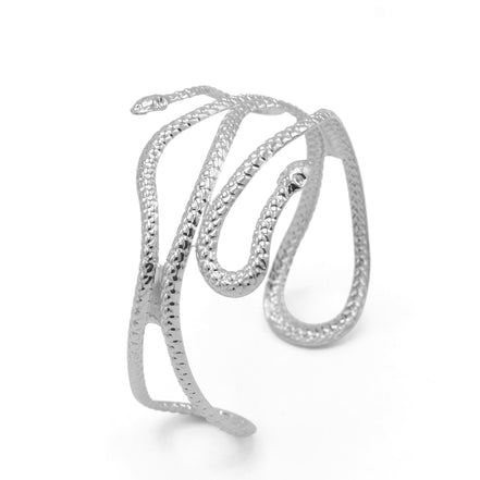 SILVER HALLOWEEN SNAKE ARM BAND CUFF #HNB90460SL