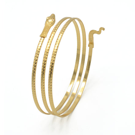 GOLD HALLOWEEN SNAKE UPPER  ARM BAND CUFF BRACELET #HNB90459GD