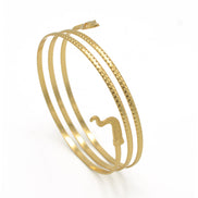 GOLD HALLOWEEN SNAKE UPPER  ARM BAND CUFF BRACELET #HNB90459GD