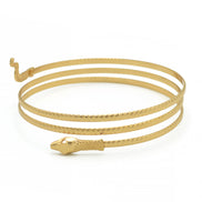 GOLD HALLOWEEN SNAKE UPPER  ARM BAND CUFF BRACELET #HNB90459GD