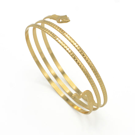 GOLD HALLOWEEN SNAKE UPPER  ARM BAND CUFF BRACELET #HNB90459GD