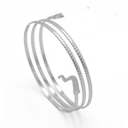 SILVER HALLOWEEN SNAKE UPPER  ARM BAND CUFF BRACELET #HNB90459SL