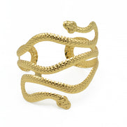 GOLD HALLOWEEN SNAKE UPPER  ARM BAND CUFF BRACELET #HNB90461GD