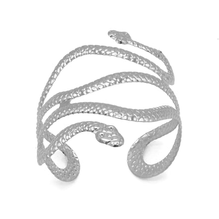 SILVER  HALLOWEEN SNAKE UPPER  ARM BAND CUFF BRACELET #HNB90461SL