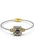 TWO-TONE BLACK CRYSTAL CLASSIC CABLE BRACELET # 93012BR-JET(FF16/FB6)