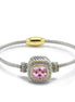 TWO TONE ROSE CRYSTAL CLASSIC CABLE BRACELET #93099BR-ROSE (FF14)