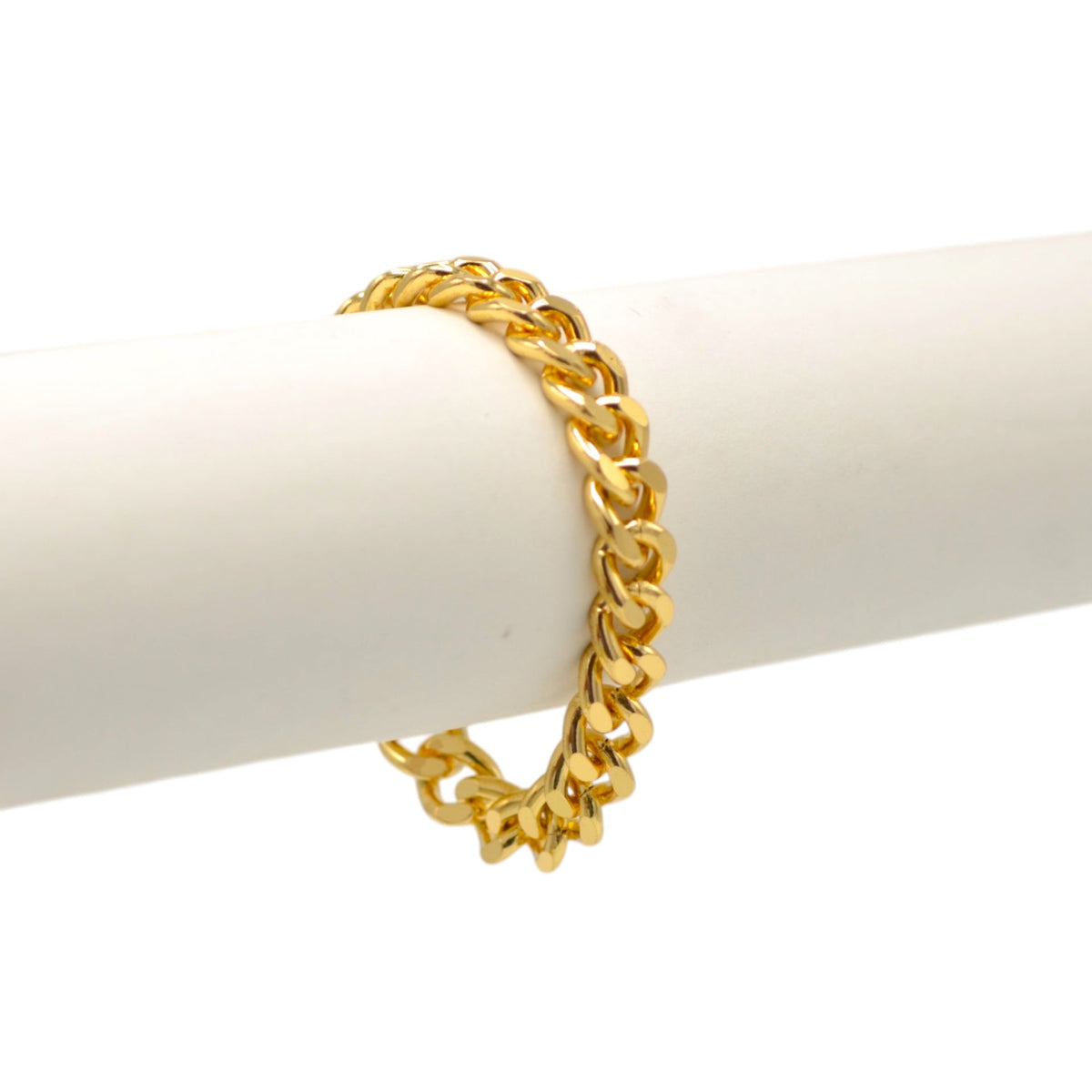 Gold Thick Curb Chain Bracelet 7.5