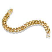 Gold Thick Curb Chain Bracelet 7.5
