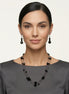 Black Beaded Layered Necklace & Earring Set 58"#WS23095S51 (SHBD10)