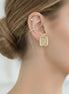 GOLD PAVE CRYSTAL POST EARRINGS#12504ER-G (FC14)