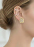 GOLD PAVE CRYSTAL POST EARRINGS#12504ER-G (FC14)