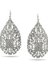 SILVER FILIGREE CRYSTAL TEARDROP EARRINGS #ADX6802387(XD23)
