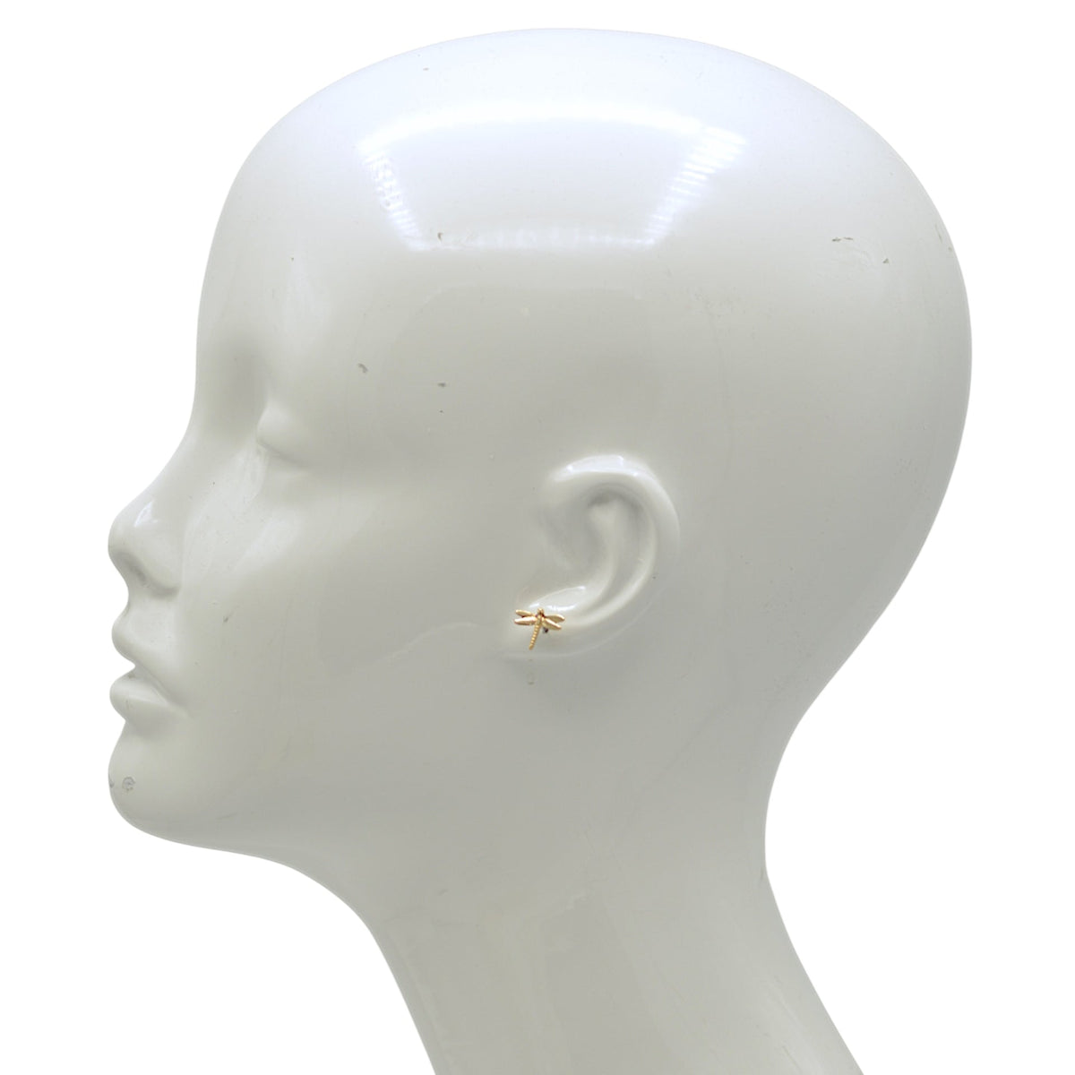 Delicate Gold Dragonfly Earrings 0.5