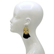 ✨ Gold Chevron & Black Tassel Earrings – 3