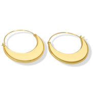 Ivory Crescent Hoop Earrings – Gold-Tone, 2