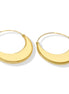Ivory Crescent Hoop Earrings – Gold-Tone, 2"#ADX0222688(BOHO)