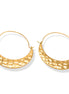 Hammered Crescent Hoop Earrings – Gold-Tone, 2"#ADX0222694(BOHO)