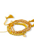 Gold Yellow Multi-Strand Pull String Faceted Bead Bracelet#ADX0222699(BOHO)