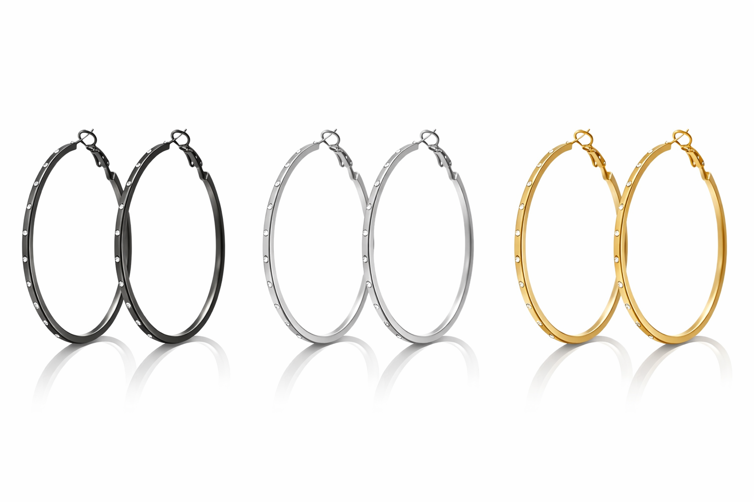 3-Piece Hoop Earrings Set – 2