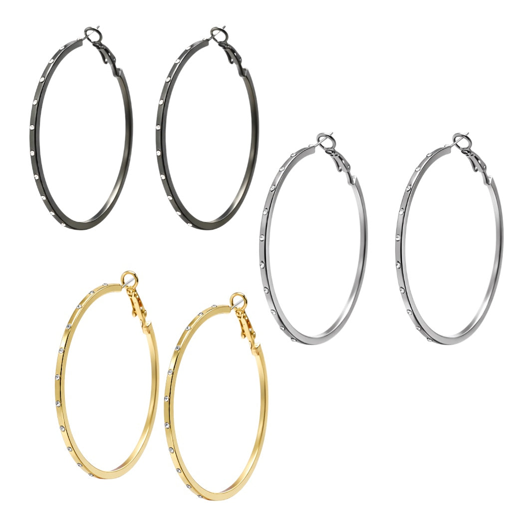 3-Piece Hoop Earrings Set – 2