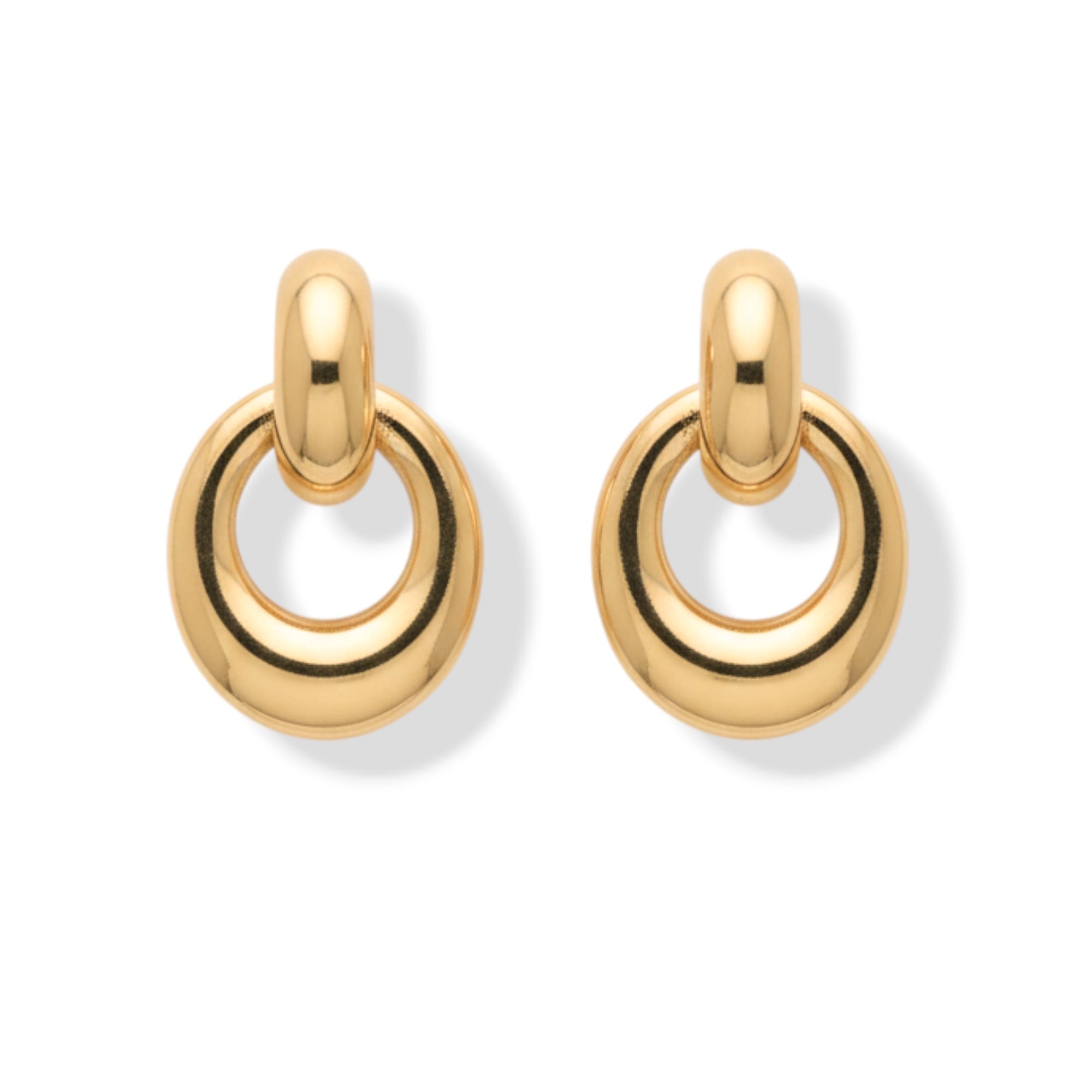 Gold Link Drop Earrings 1.4