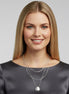 18" Silver-Tone 2-Piece Separate Necklace Set – Hammered Medallion & Textured Chain with 3" Extenders#GFN5566 (S3 2025)