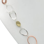 TRITONE  LINK LONG NECKLACE AND EARRINGS SET #S10196_TRITONE (CD3)