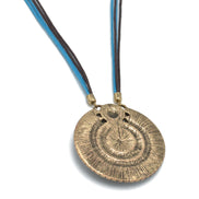 Gold Tribal Fashion Eye Round Color Beads & Enamel Necklace #SC25049_G-BLUE(JB7)