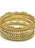 Gold and Crystal 11 Peace Bangle set#KB41609_GOLD (UF9)(MD2)