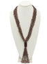 Turquoise multi layered Seed beads tassel long Necklace# N3101_AMY (OA13)