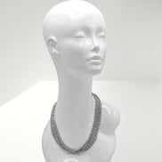 Rhodium Multi-layer Link chain necklace #HNN77713_RHODIUM(OC14,DE6)