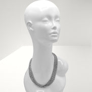 Rhodium Multi-layer Link chain necklace 18
