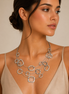 Silver Multi-Layer Geometric Necklace – 18" Statement Chain#SC16631A_SILVER (EC1/BE13)LH21