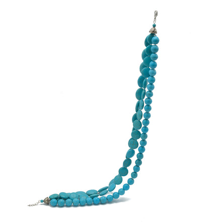 Turquoise Big Beads Layer Necklaces  #HNN77888_TURQ (KA7/JC1)