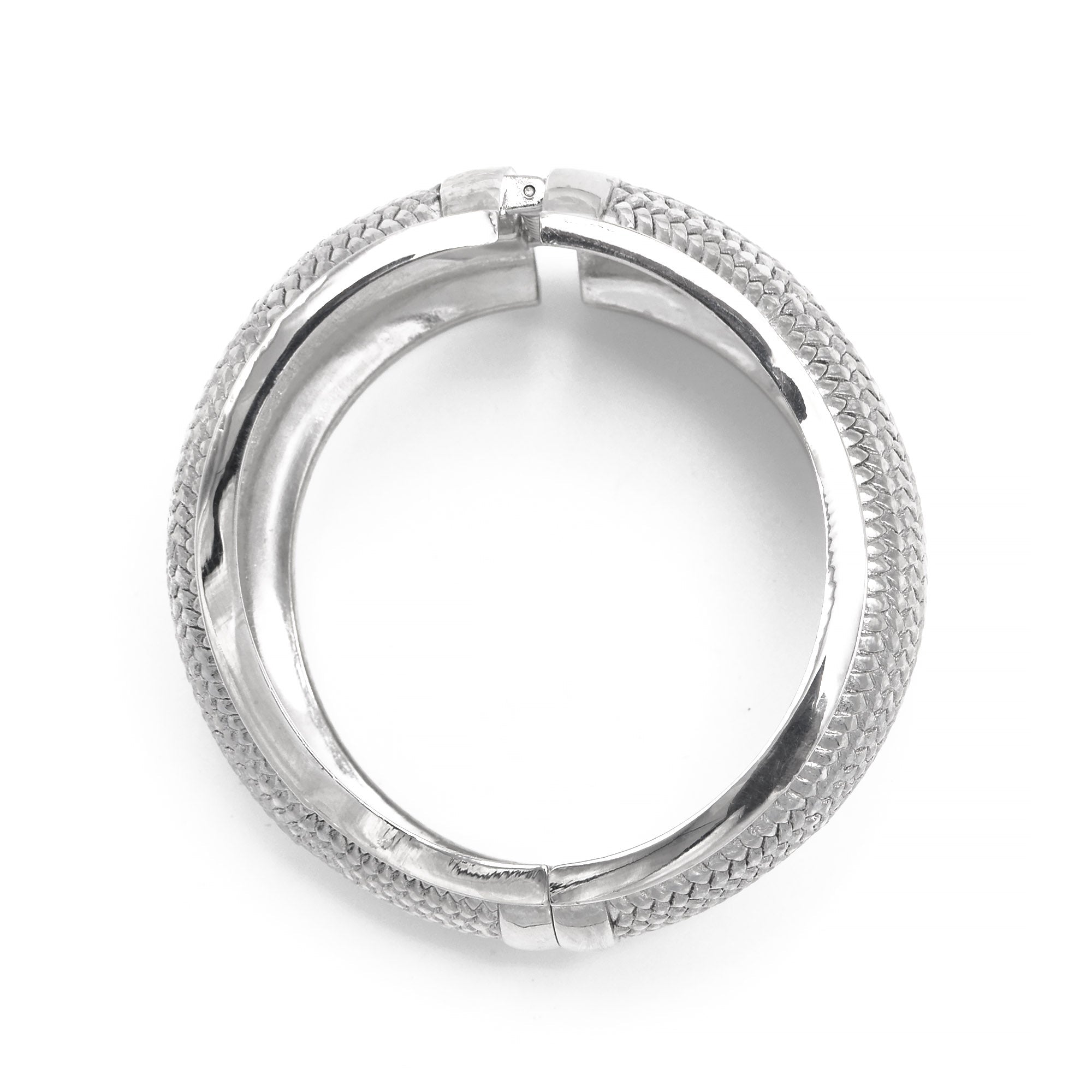 RHODIUM HINGED BRACELET#HB8218_ROD (IA12-13)