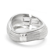RHODIUM HINGED BRACELET#HB8218_ROD (IA12-13)