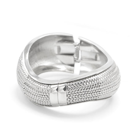 RHODIUM HINGED BRACELET#HB8218_ROD (IA12-13)