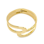 GOLD HINGED BRACELET#HB1171PLUS_GOLD (IA19-20/R-Rack I)